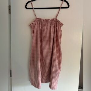 Steve Madden Rose & White Gingham Shift Mini Dress - Size M